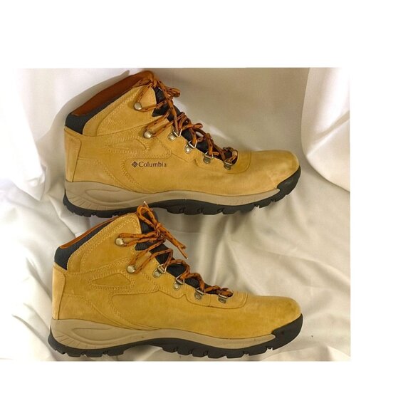 Columbia Waterproof Boots Mens 11.5 Yoncalla Suede Curry Shark Hiking Like New - Picture 5 of 8
